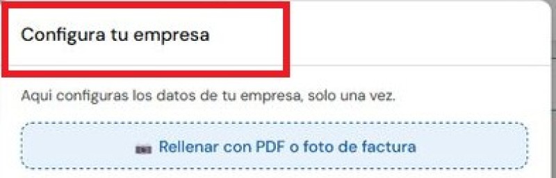 Pantalla de altas en Factuvoz