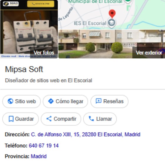 Mipsa Soft en Google Maps